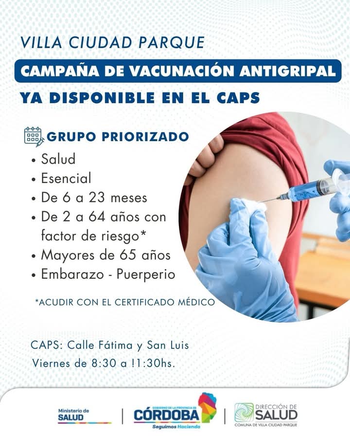 VCP lleva adelante la campaña de vacunación antigripal