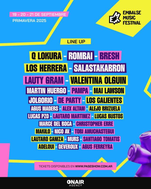 La Embalse Music Festival 2025 ya tiene fecha