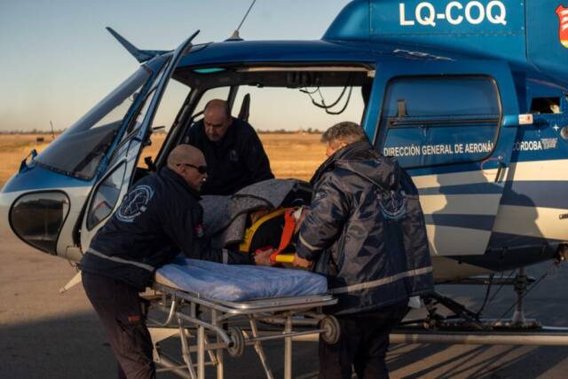 Rescate aéreo en el Cerro Champaquí