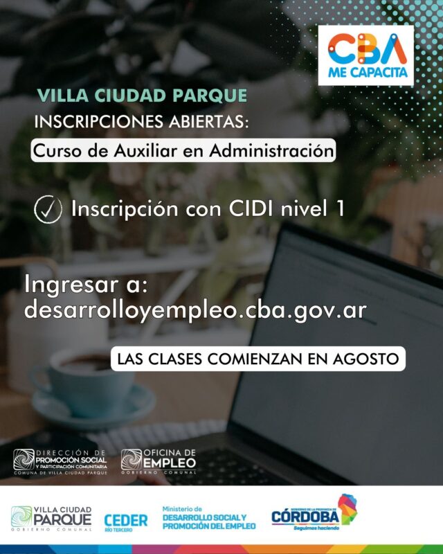 Inicia en Villa Ciudad Parque el programa "Córdoba Me Capacita"-La Ola Digital