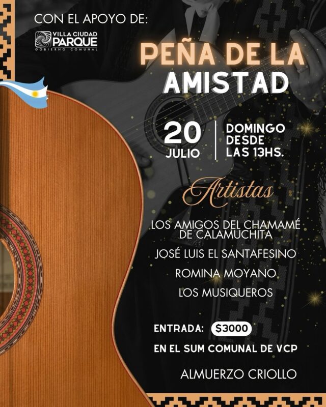 Se acerca la Peña de la Amistad en Villa Ciudad Parque-La Ola Digital