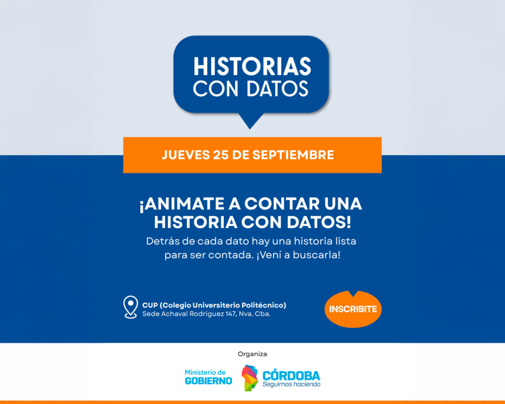 Inscripciones abiertas para la formación “Historias con datos”