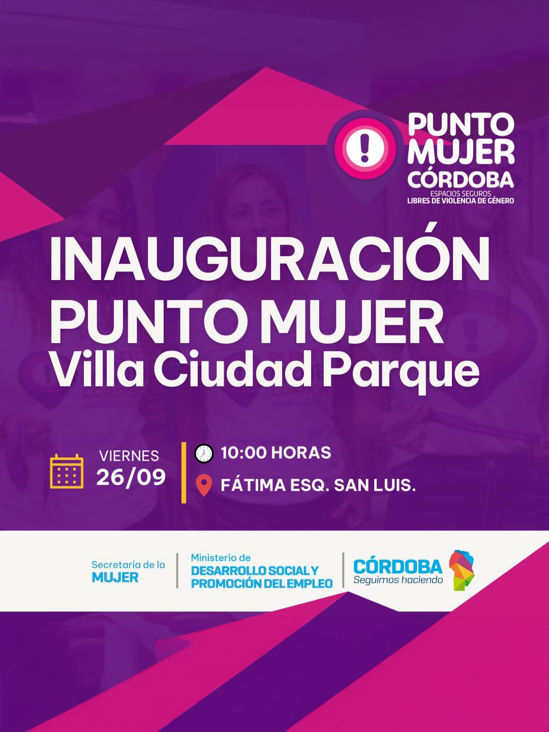Este viernes se inaugura un Punto Mujer en Villa Ciudad Parque-La Ola Digital