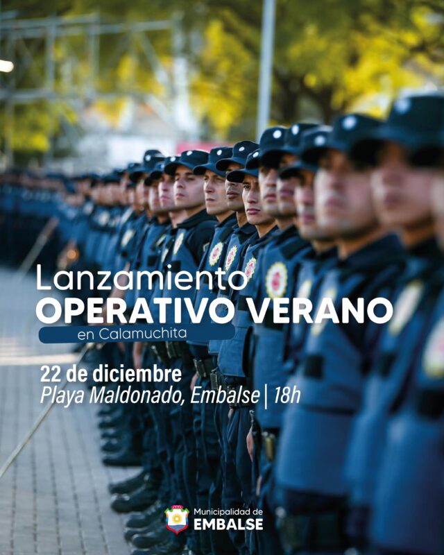 El lanzamiento del Operativo Verano de Calamuchita será en Embalse-La Ola Digital