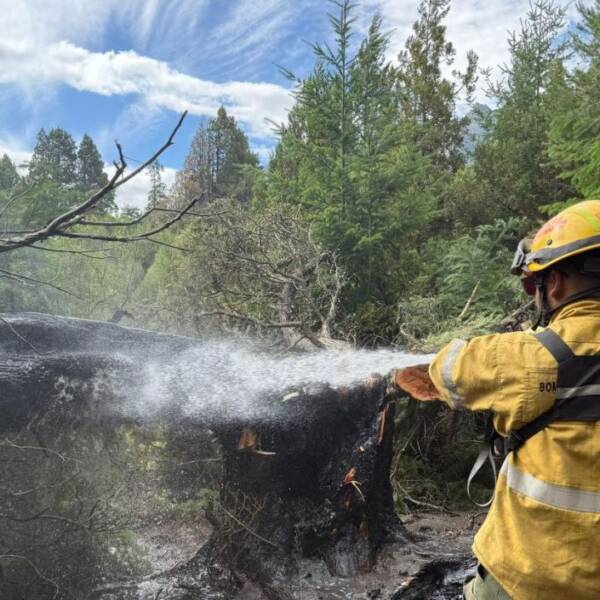 Bomberos cordobeses en Chubut