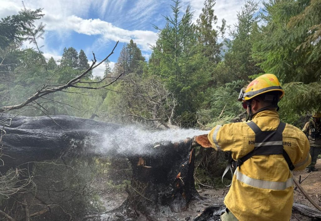 Bomberos cordobeses en Chubut