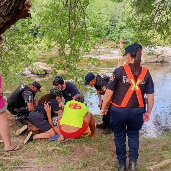 Rescate en el río Calamuchita