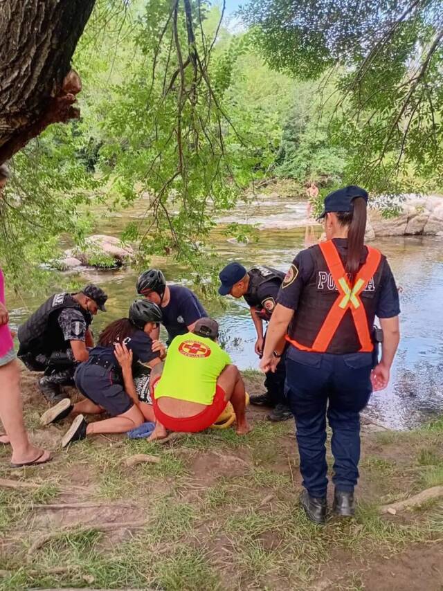 Rescate en el río Calamuchita