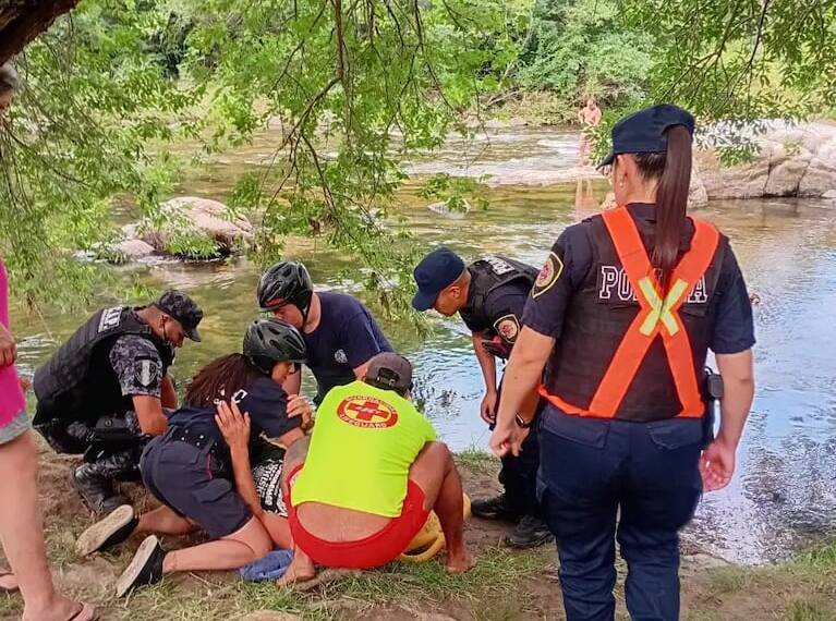 Rescate en el río Calamuchita