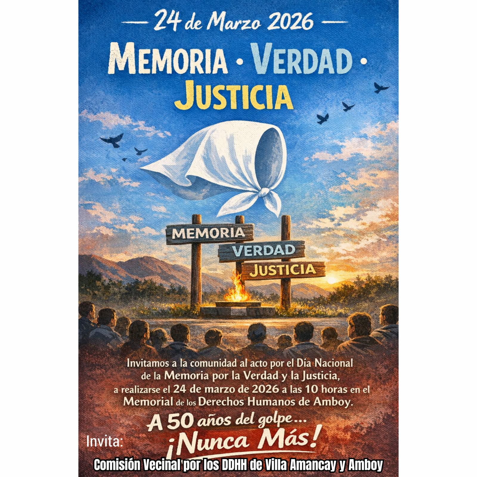 Habrá acto por el 24 de marzo en Amboy-La Ola Digital