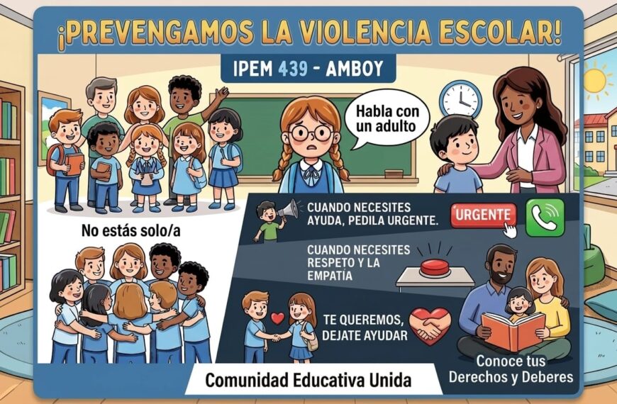 Amboy: el IPEM 439 lanzó una campaña institucional para prevenir la violencia escolar-La Ola Digital