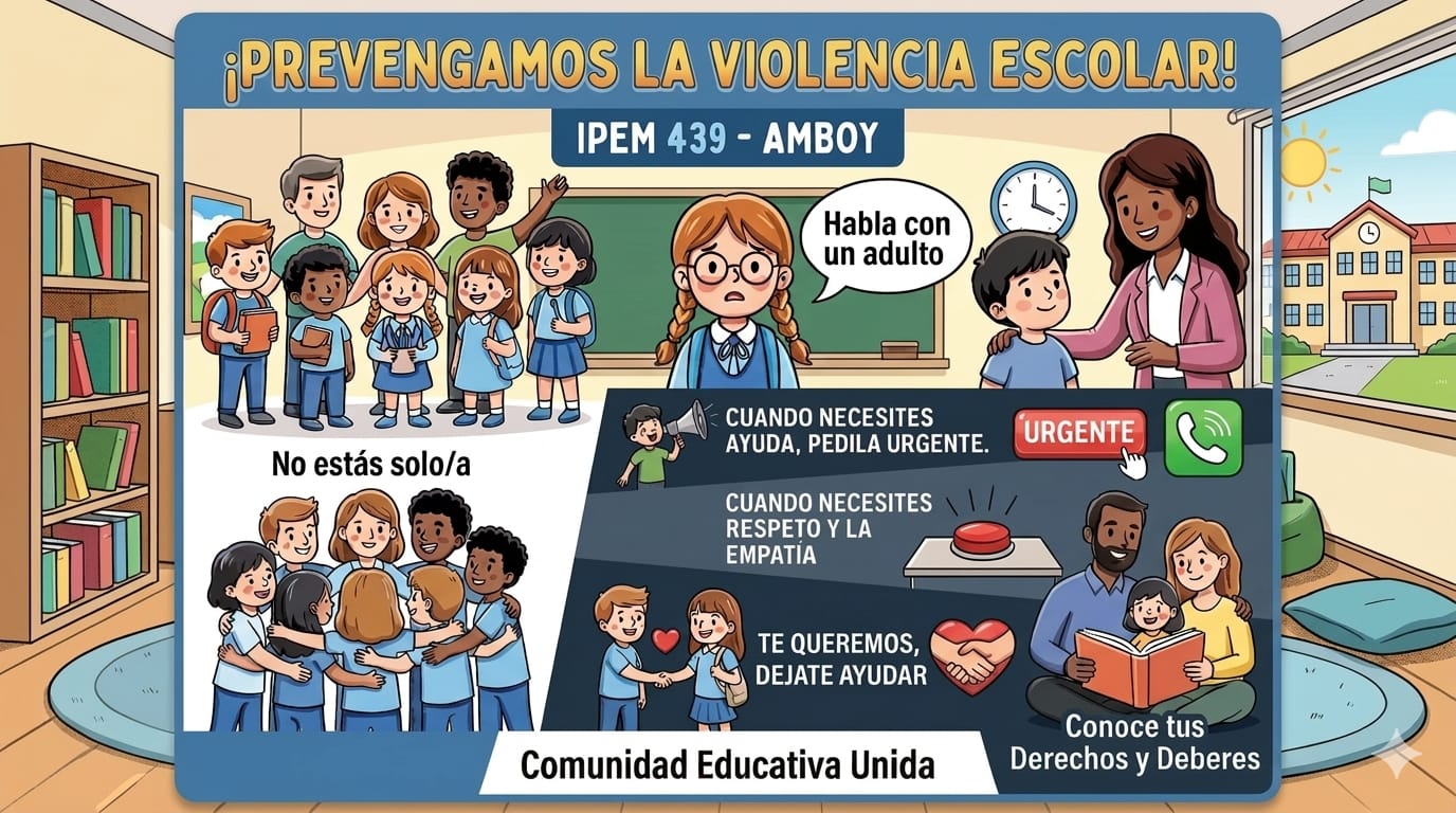 Amboy: el IPEM 439 lanzó una campaña institucional para prevenir la violencia escolar-La Ola Digital