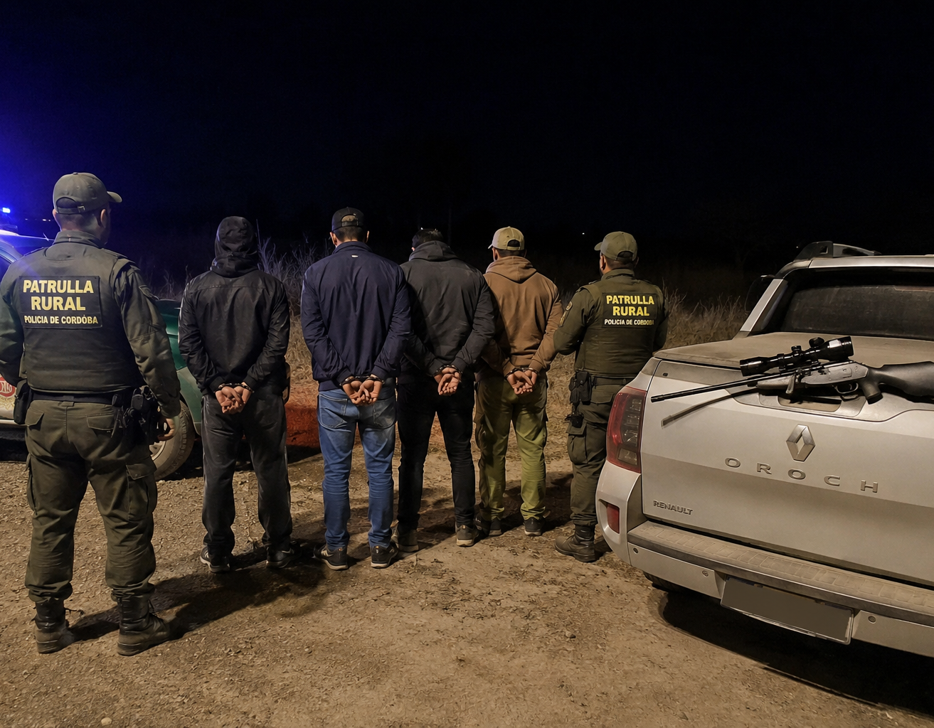 Cuatro hombres fueron aprehendidos en zona rural de Lutti por merodeo y portación ilegal de arma-La Ola Digital