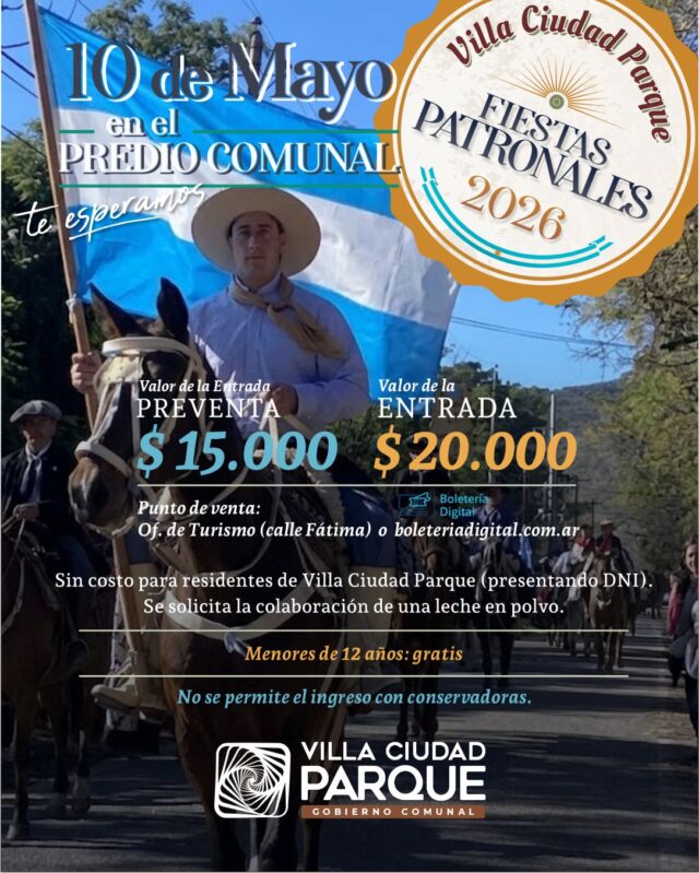 Cuenta regresiva para las Patronales de Villa Ciudad Parque-La Ola Digital