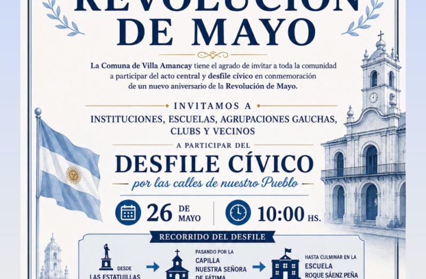 Villa Amancay se prepara para celebrar la Revolución de Mayo con un gran desfile cívico y acto patrio-La Ola Digital
