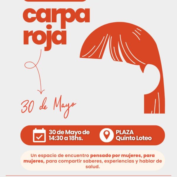 “Carpa Roja”: Santa Rosa de Calamuchita realizará una jornada de salud y encuentro entre mujeres