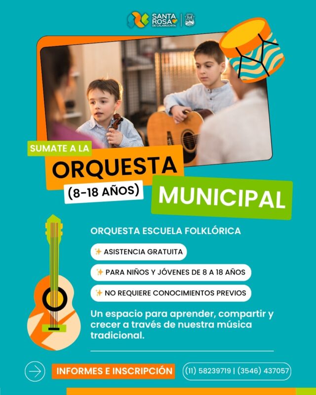 Santa Rosa lanzó la convocatoria para sumarse a la Orquesta Escuela Municipal-La Ola Digital