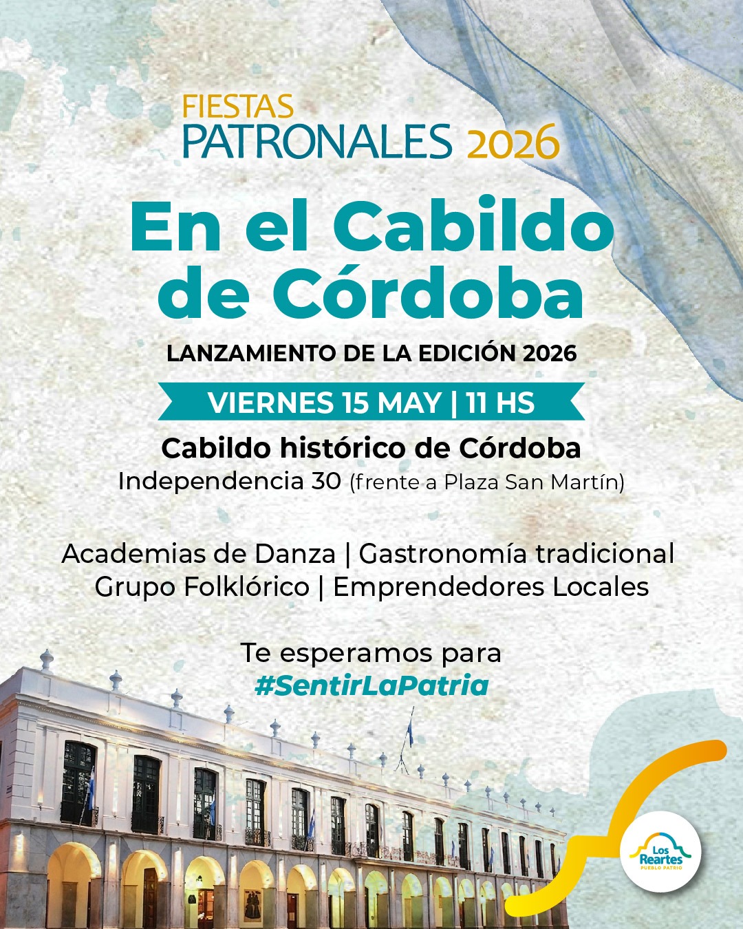 Los Reartes lanza sus Fiestas Patronales 2026 en el histórico Cabildo de Córdoba-La Ola Digital