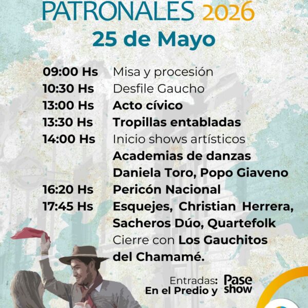 Las Fiestas Patronales de Los Reartes continúan este 25 de Mayo