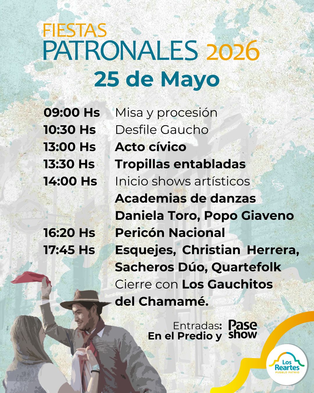 Las Fiestas Patronales de Los Reartes continúan este 25 de Mayo-La Ola Digital