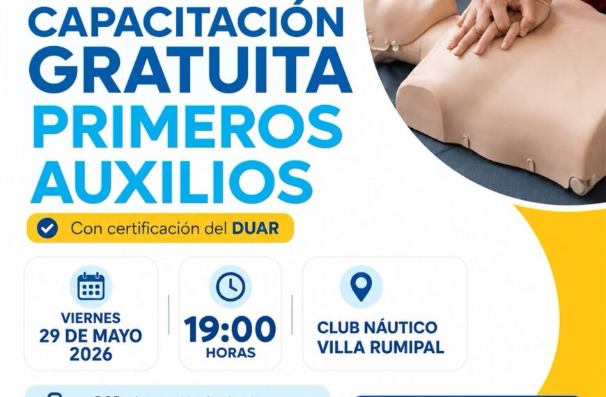 Villa Rumipal realizará una capacitación gratuita en primeros auxilios junto al DUAR-La Ola Digital