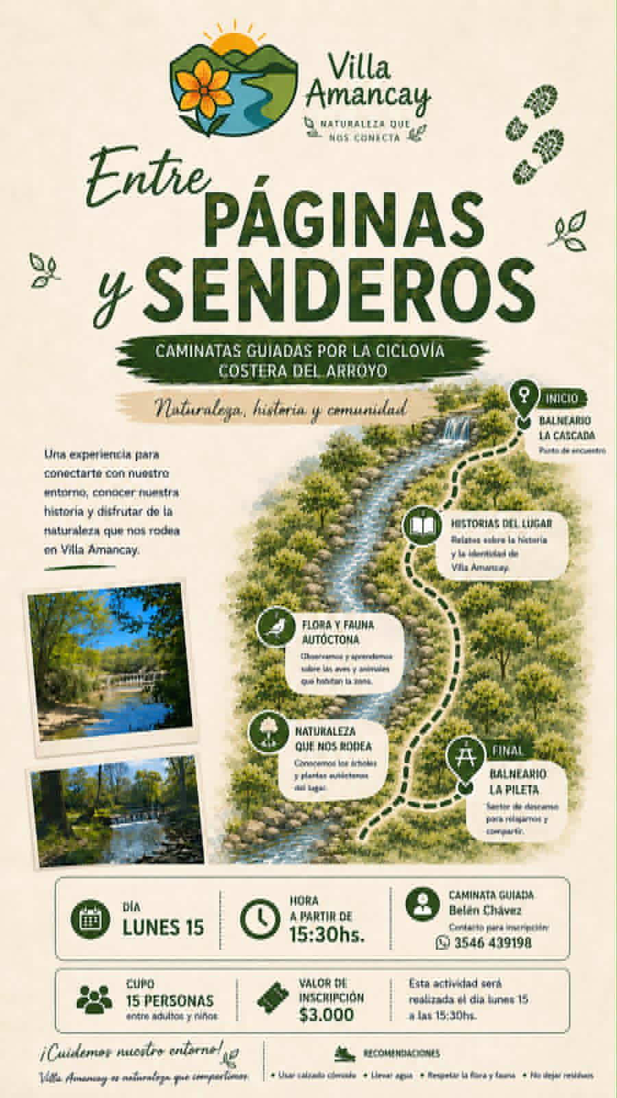 Villa Amancay invita a una caminata guiada por la Ciclovía Costera del Arroyo para descubrir historia y naturaleza-La Ola Digital
