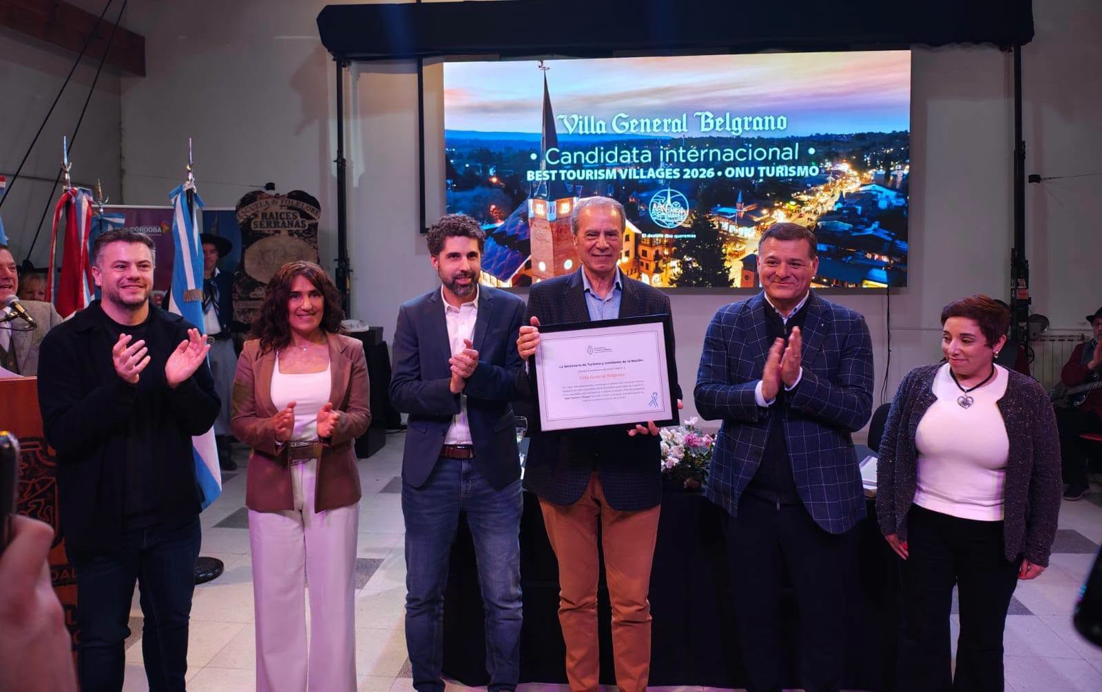 Villa General Belgrano recibió oficialmente la certificación para representar a la Argentina ante ONU Turismo-La Ola Digital