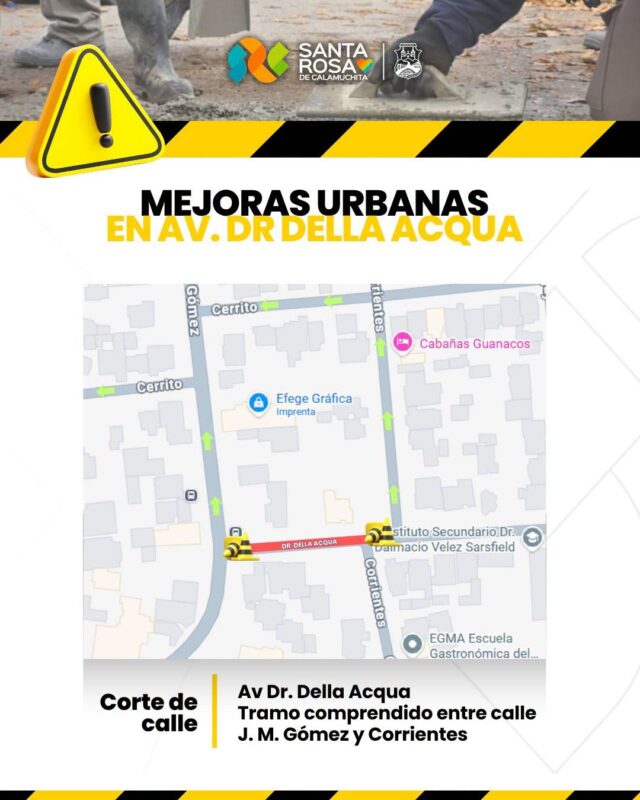 Comenzó la reparación de una de las principales entradas a Santa Rosa de Calamuchita-La Ola Digital