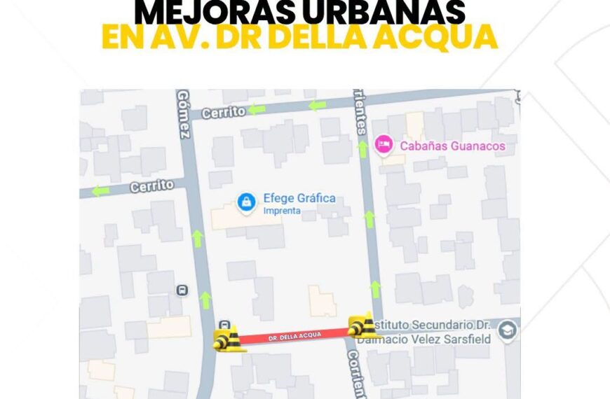 Comenzó la reparación de una de las principales entradas a Santa Rosa de Calamuchita
