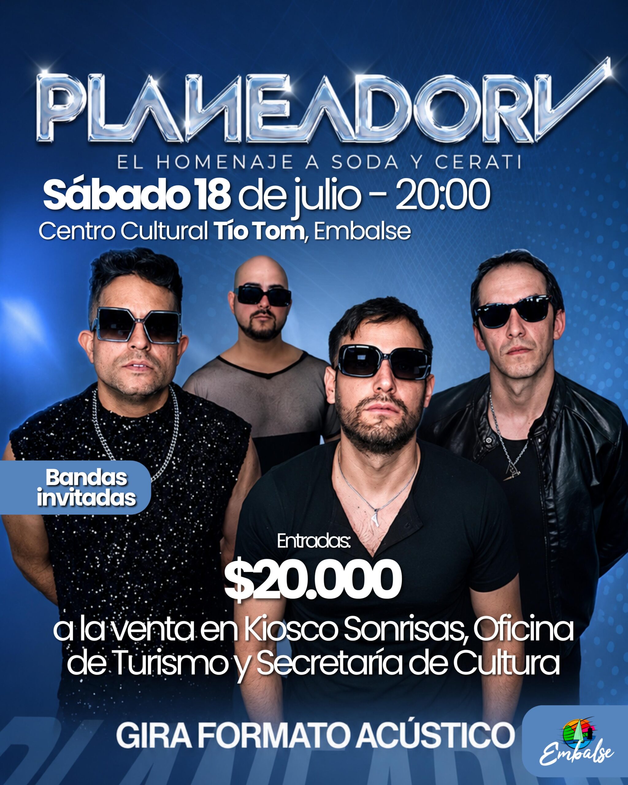 Planeador V llega a Embalse con un tributo acústico a Soda Stereo y Cerati-La Ola Digital