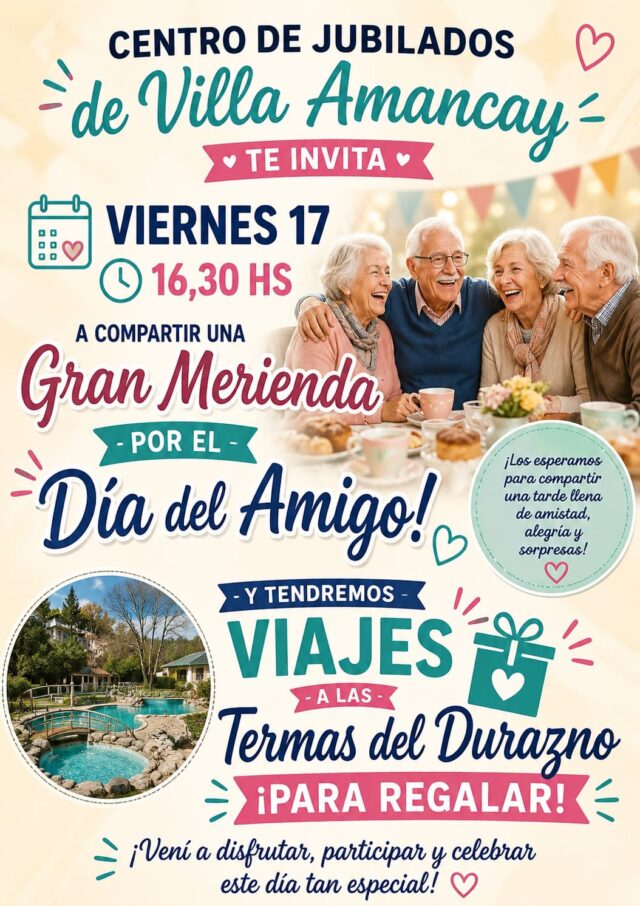Villa Amancay celebra el Día del Amigo con una gran merienda para jubilados-La Ola Digital