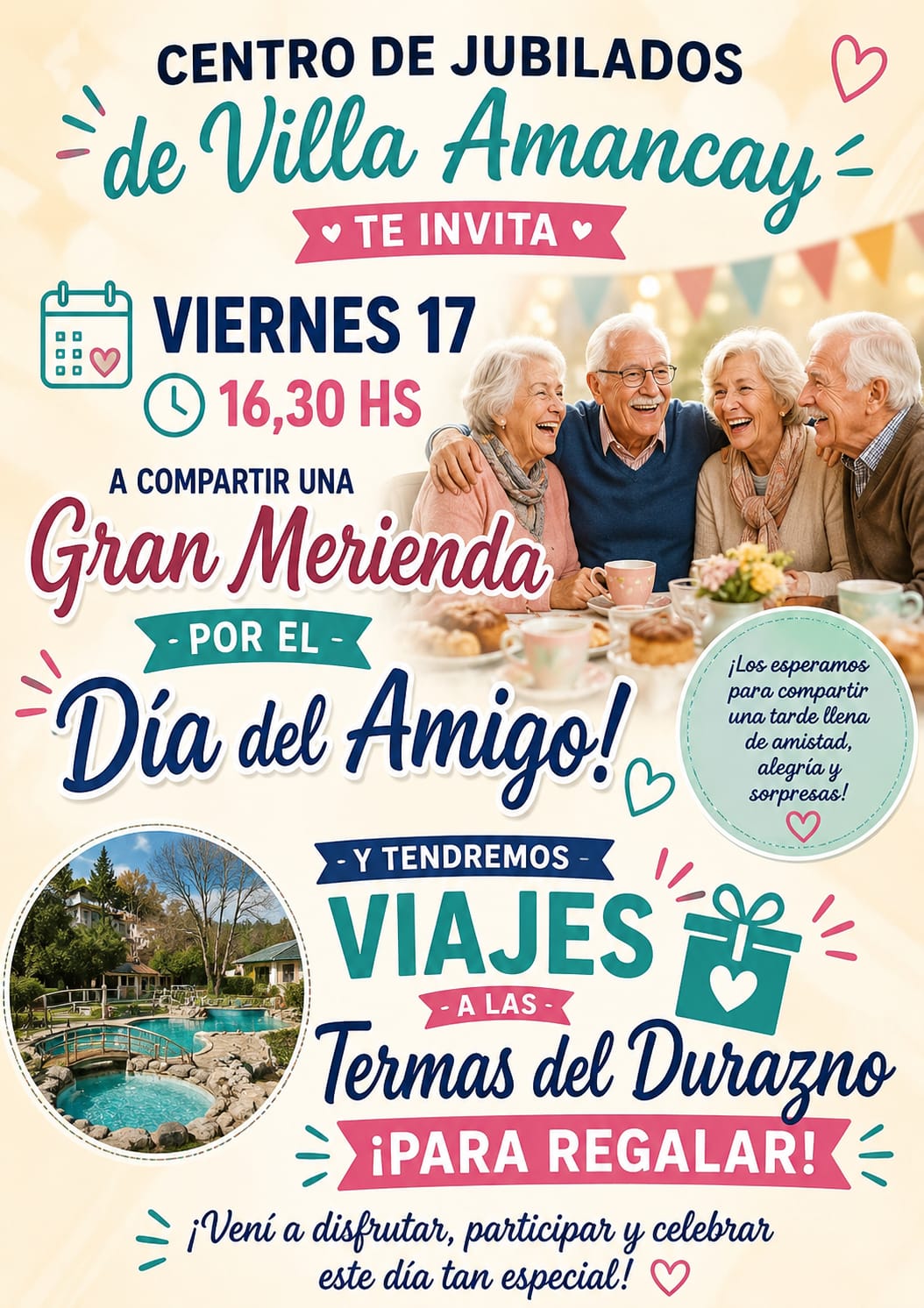 Villa Amancay celebra el Día del Amigo con una gran merienda para jubilados-La Ola Digital