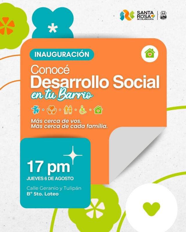 Santa Rosa inaugura un nuevo espacio de Desarrollo Social en el 5° Loteo-La Ola Digital