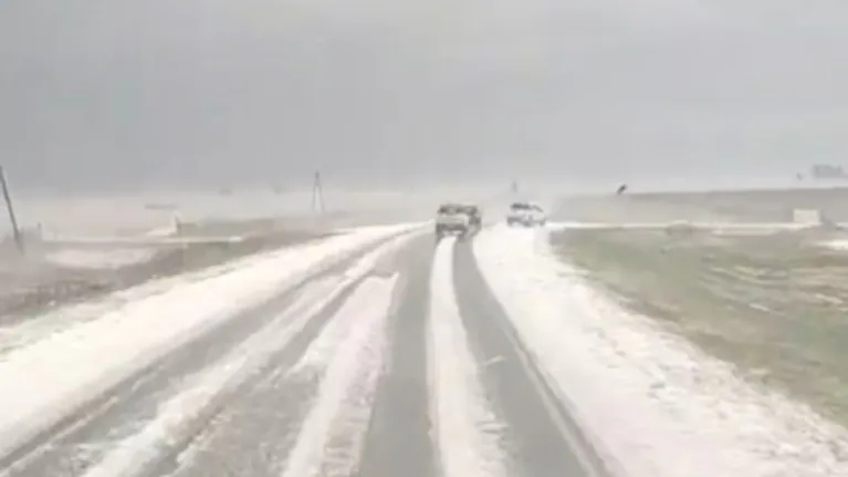 Granizo y caída de temperatura en Córdoba