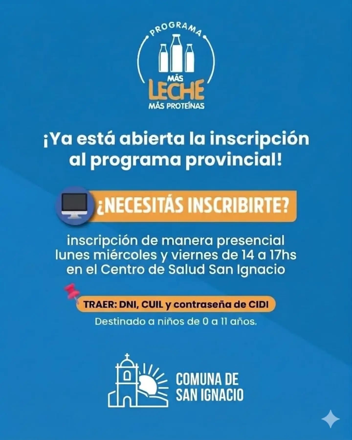 San Ignacio: están abiertas las inscripciones al programa “Más Leche, Más Proteína”-La Ola Digital