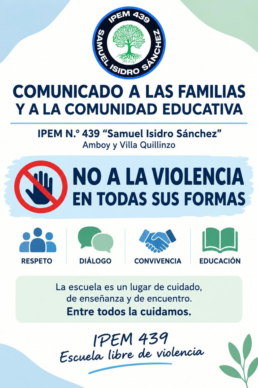 El colegio secundario de Amboy lanzó una campaña contra la violencia y en defensa del diálogo-La Ola Digital